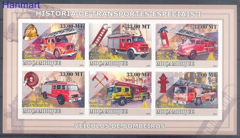 Znaczek Mozambik 2009 Mi ark 3160-3165B Czyste **