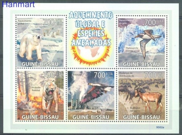 Znaczek Gwinea Bissau 2009 Mi 4420-4424 Czyste **