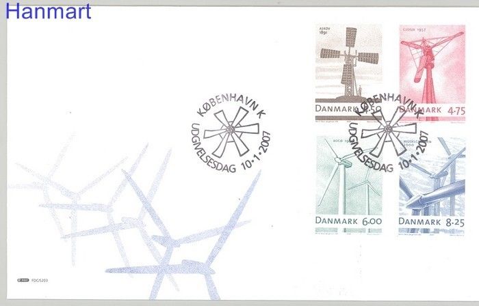 Znaczek Dania 2007 Mi 1454-1457 FDC