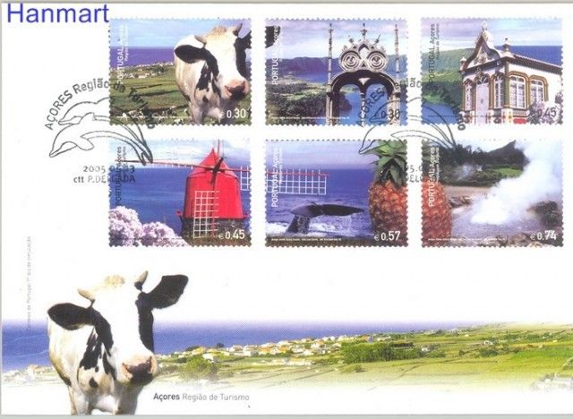 Znaczek Azory 2005 Mi 508-513 FDC