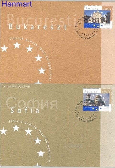 Znaczek Polska 2010 Mi 4497-4498 Fi 4347-4348 FDC