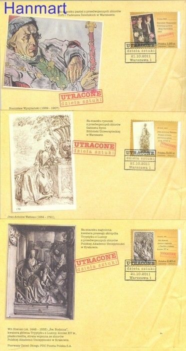 Znaczek Polska 2011 Mi 4536-4538 Fi 4386-4388 FDC