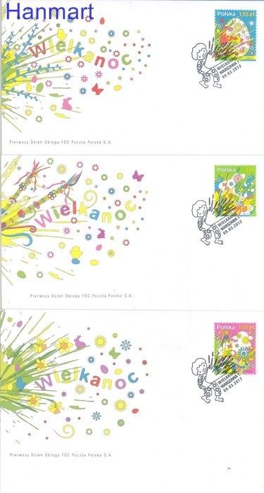 Znaczek Polska 2012 Mi 4550-4552 Fi 4400-4402 FDC