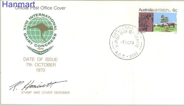 Znaczek Australia 1970 Mi 452 FDC