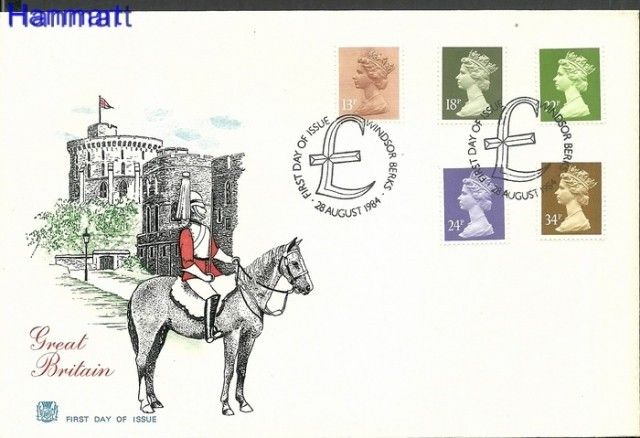 Znaczek Wielka Brytania 1984 Mi 1002-1006 FDC
