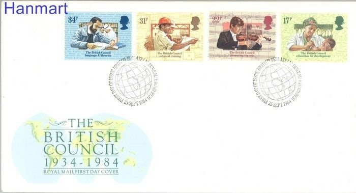 Znaczek Wielka Brytania 1984 Mi 1008-1011 FDC