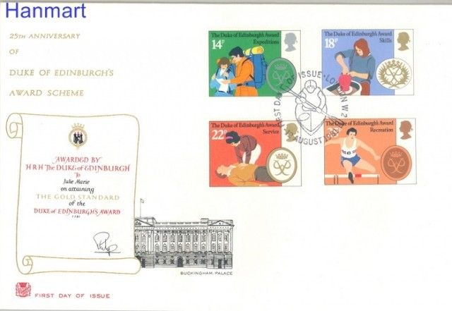 Znaczek Wielka Brytania 1981 Mi 886-889 FDC