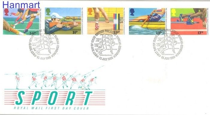 Znaczek Wielka Brytania 1986 Mi 1076-1080 FDC