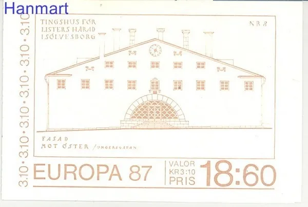 Znaczek Szwecja 1987 Mi mh 120 Czyste **