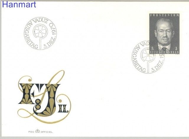 Znaczek Liechtenstein 1970 Mi 531 FDC