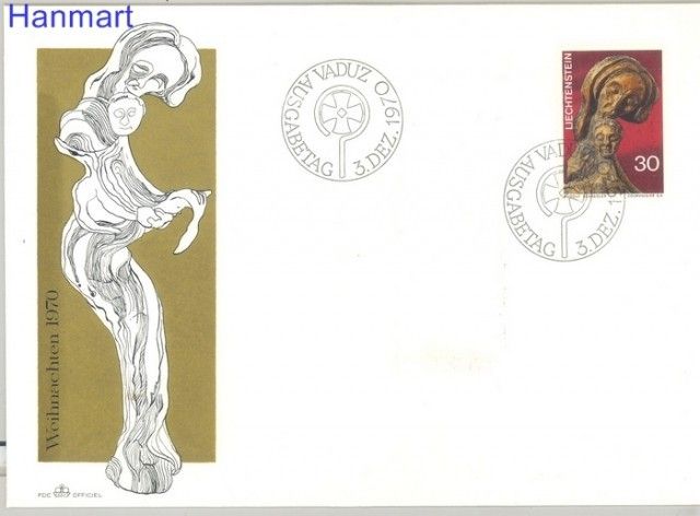 Znaczek Liechtenstein 1970 Mi 532 FDC