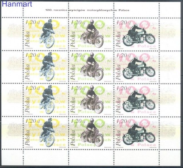 Znaczek Polska 2003 Mi ark 4073-4075 Fi ark 3923-3925 Czyste **