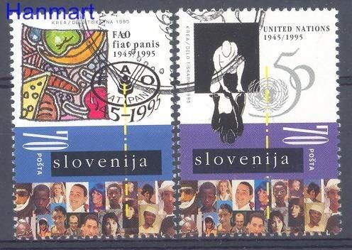 Znaczek Słowenia 1995 Mi 123-124 Stemplowane