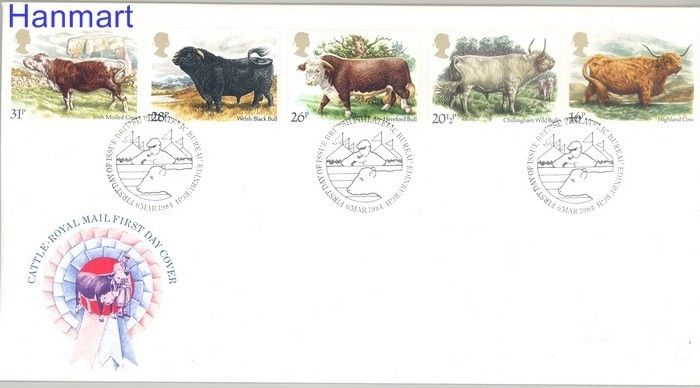 Znaczek Wielka Brytania 1984 Mi 979-983 FDC