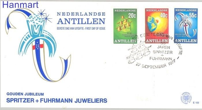 Znaczek Antyle Holenderskie 1977 Mi 338-340 FDC