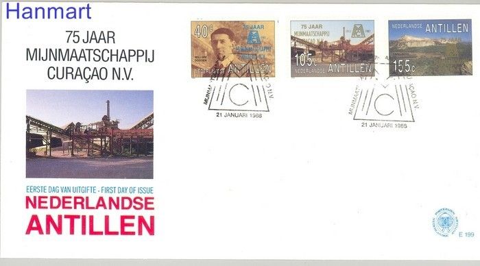 Znaczek Antyle Holenderskie 1988 Mi 627-629 FDC
