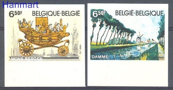 Znaczek Belgia 1980 Mi 2027-2028B Czyste **