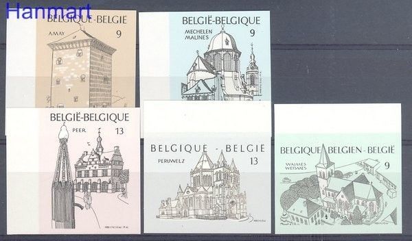 Znaczek Belgia 1988 Mi 2340-2344B Czyste **