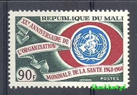 Znaczek Mali 1968 Mi 162 Czyste **