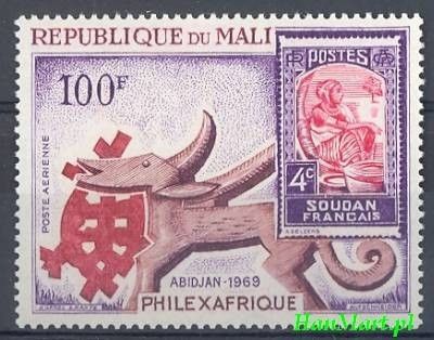 Znaczek Mali 1969 Mi 179 Czyste **