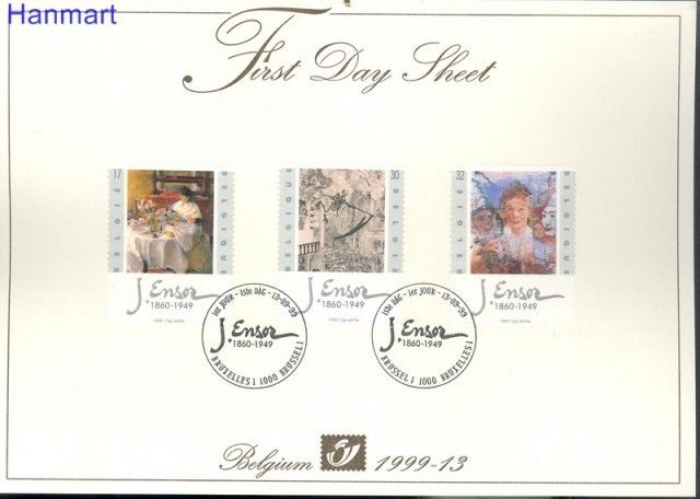 Znaczek Belgia 1999 Mi 2881-2883 FDC