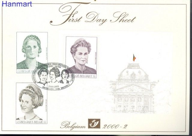 Znaczek Belgia 2000 Mi 2932-2934 FDC