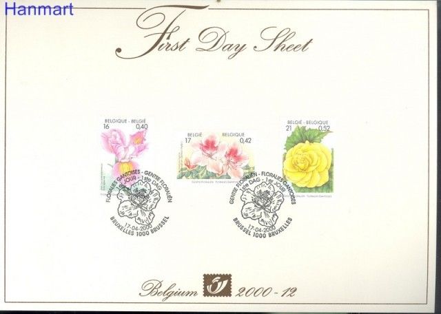 Znaczek Belgia 2000 Mi 2954-2956 FDC