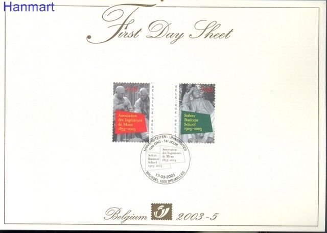 Znaczek Belgia 2003 Mi 3209-3210 FDC