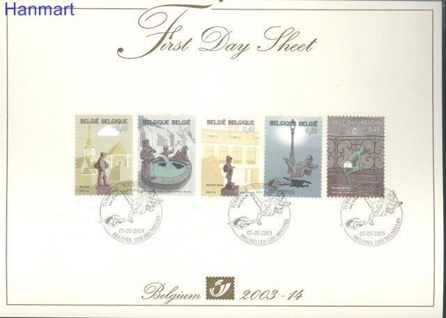 Znaczek Belgia 2003 Mi 3243-3247 FDC