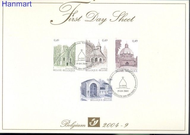 Znaczek Belgia 2004 Mi 3309-3312 FDC