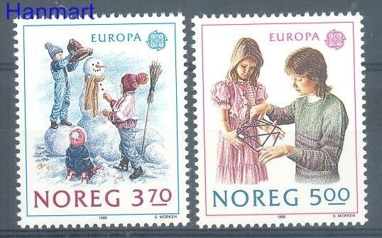 Znaczek Norwegia 1989 Mi 1019-1020 Czyste **