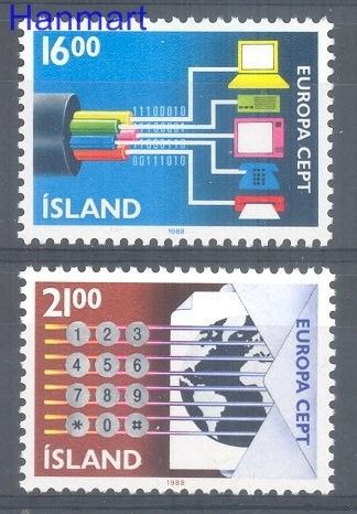 Znaczek Islandia 1988 Mi 682-683 Czyste **