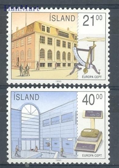 Znaczek Islandia 1990 Mi 726-727 Czyste **