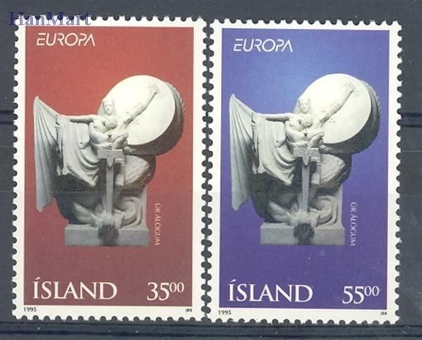 Znaczek Islandia 1995 Mi 826-827 Czyste **