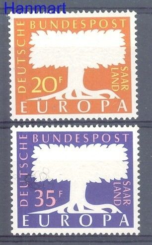 Znaczek Saara 1957 Mi 402-403 Czyste **