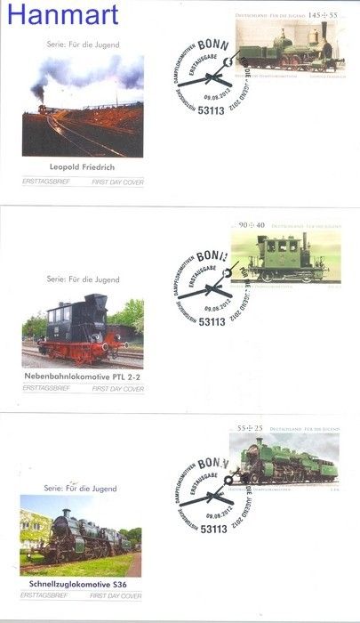 Znaczek Niemcy 2012 Mi 2946-2948 FDC