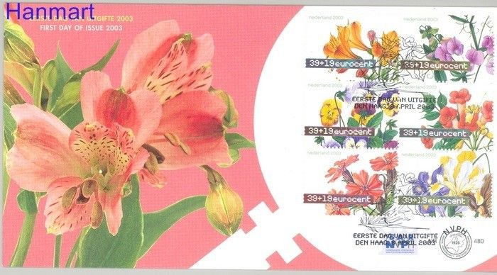 Znaczek Holandia 2003 Mi 2098-2103 FDC