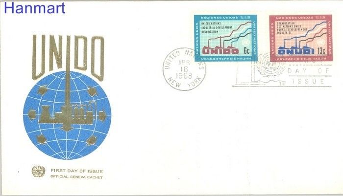 Znaczek Narody Zjednoczone Nowy Jork 1968 Mi 200-201 FDC