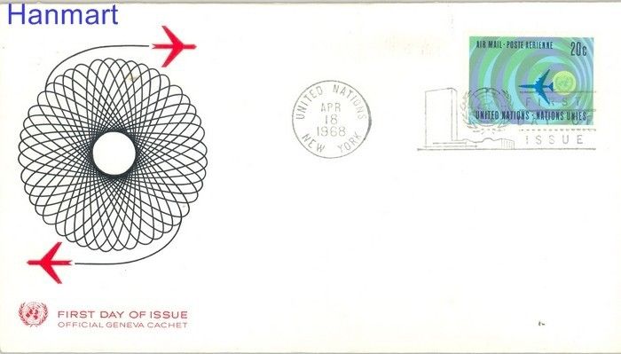 Znaczek Narody Zjednoczone Nowy Jork 1968 Mi 202 FDC