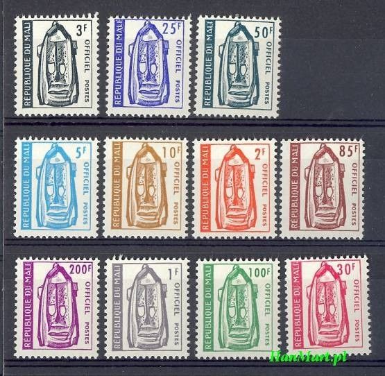Znaczek Mali 1961 Mi 1-11 Czyste **