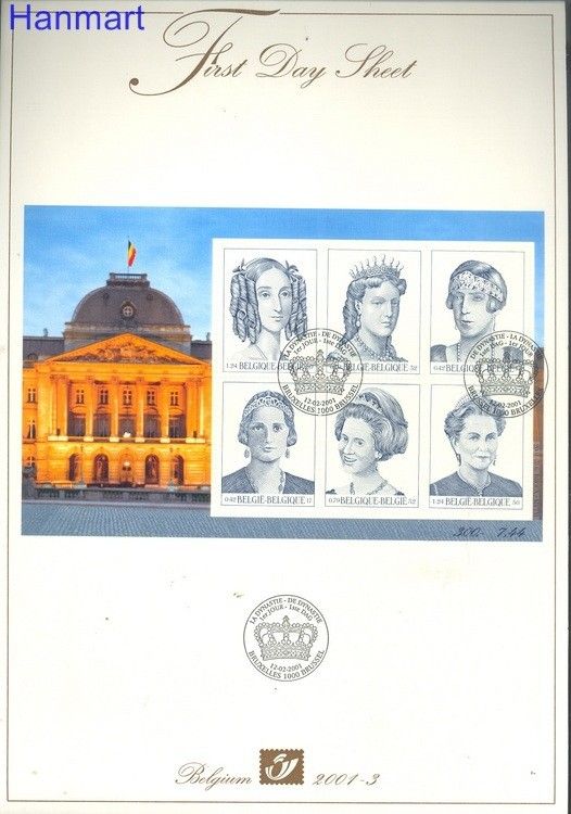 Znaczek Belgia 2001 Mi 3022-3027 FDC