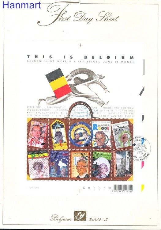 Znaczek Belgia 2004 Mi 3284-3293 FDC