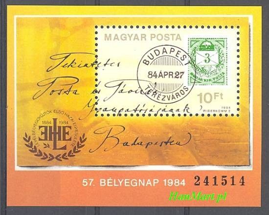 Znaczek Węgry 1984 Mi bl 172 Czyste **