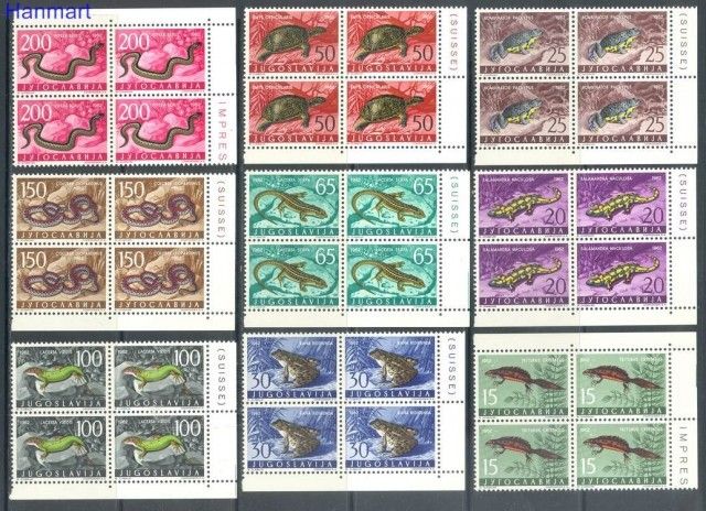 Znaczek Jugosławia 1962 Mi 1007-1015 Czyste **