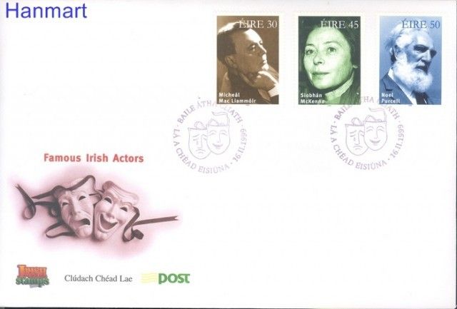 Znaczek Irlandia 1999 Mi 1117-1119 FDC