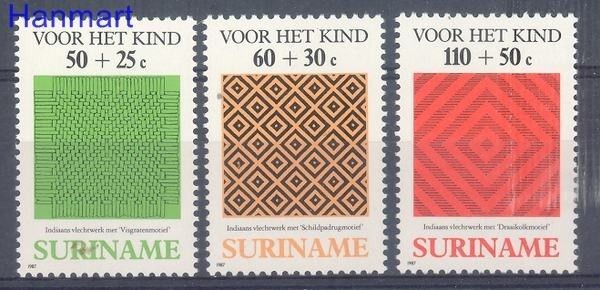 Znaczek Surinam 1987 Mi 1240-1242 Czyste **