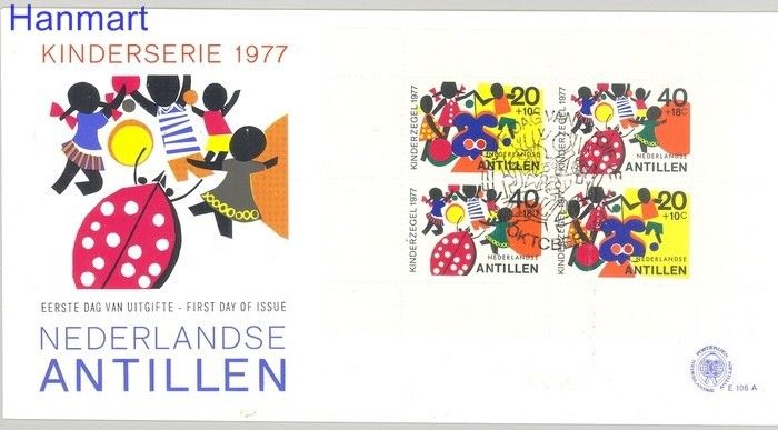 Znaczek Antyle Holenderskie 1977 Mi bl 6 FDC