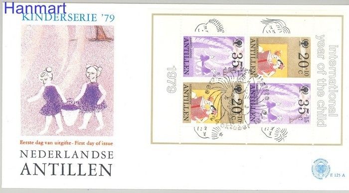 Znaczek Antyle Holenderskie 1979 Mi bl 11 FDC