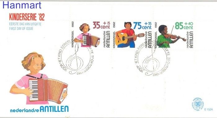 Znaczek Antyle Holenderskie 1982 Mi bl 22 FDC