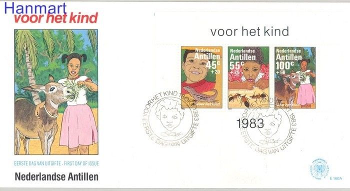 Znaczek Antyle Holenderskie 1983 Mi bl 26 FDC